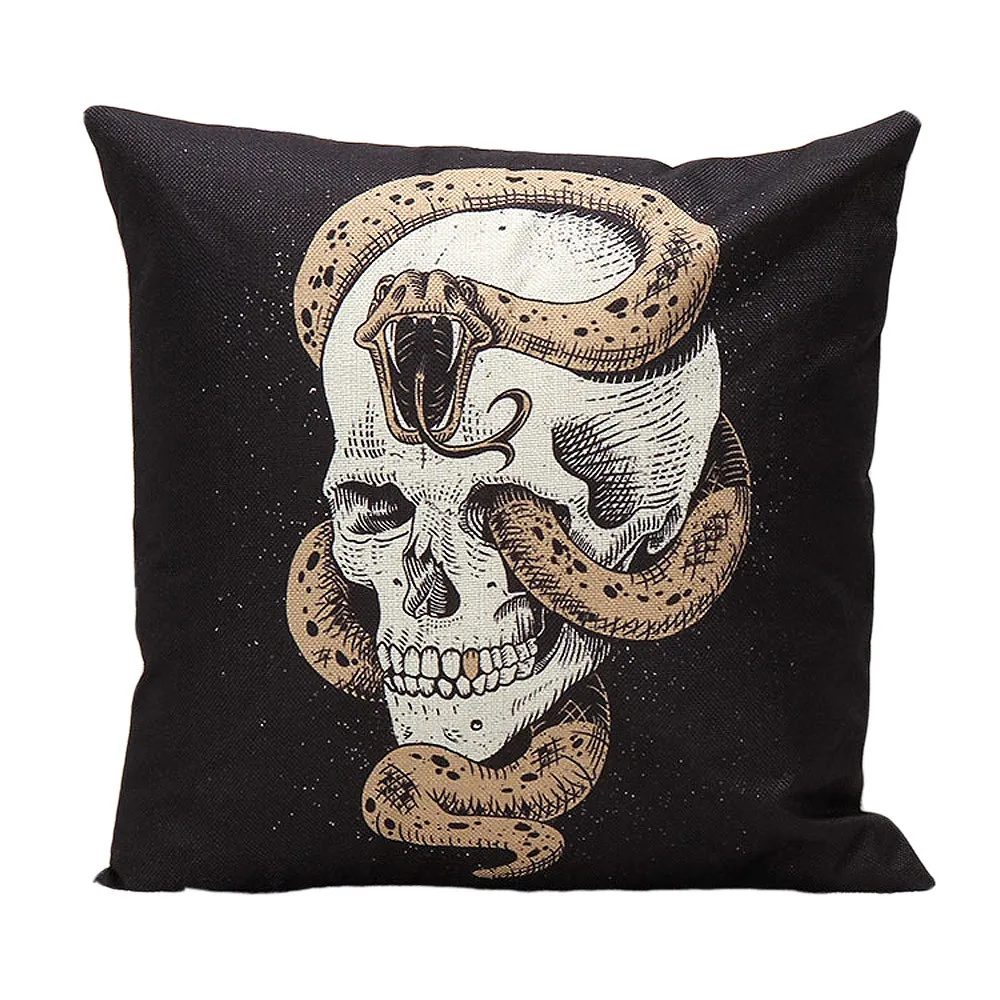 

New Qualified Cushion Cover Halloween Skull Pillow Case Sofa Waist Throw Cushion Cover Home Decor Levert Dropship dig689