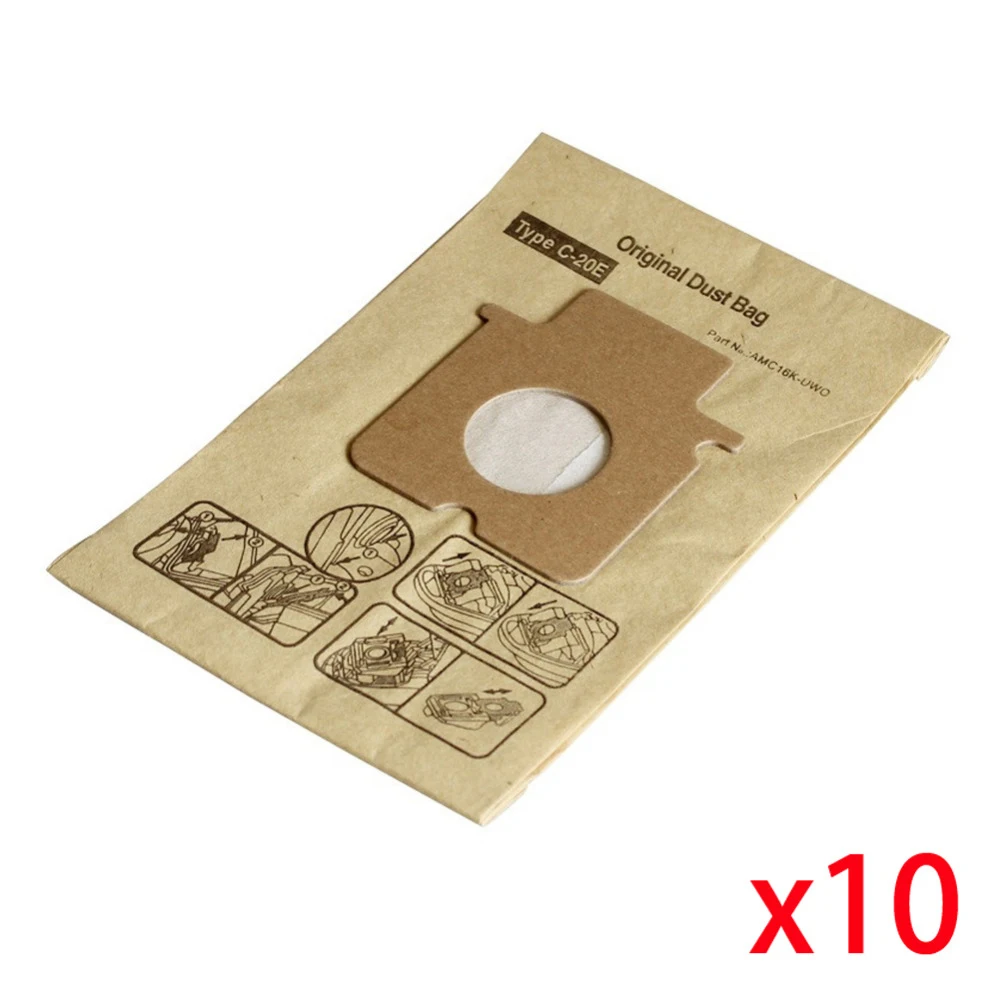 10Pcs Vacuum Cleaner Dust Bag Paper Garbage Bag for Panasonic MC 8020