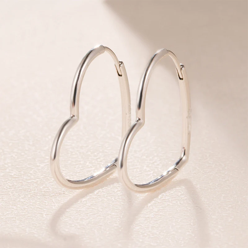 Asymmetric Hearts of Love Hoop Earrings 