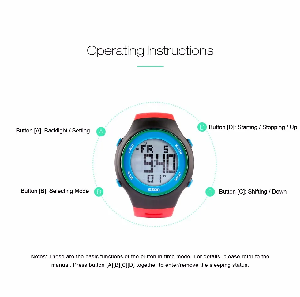 Популярный бренд EZON L008 цифровые часы мужские и женские спортивные часы Цифровые 30 м водонепроницаемые повседневные наручные часы Секундомер Будильник