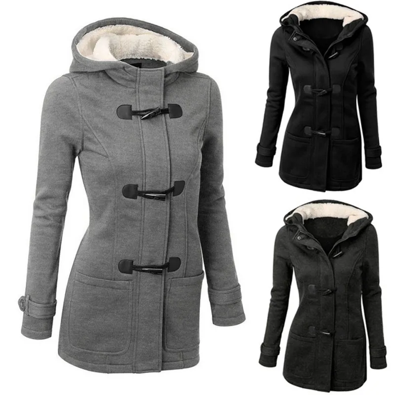 Casual Parkas Coat Women 2018 Autumn Winter Slim Long
