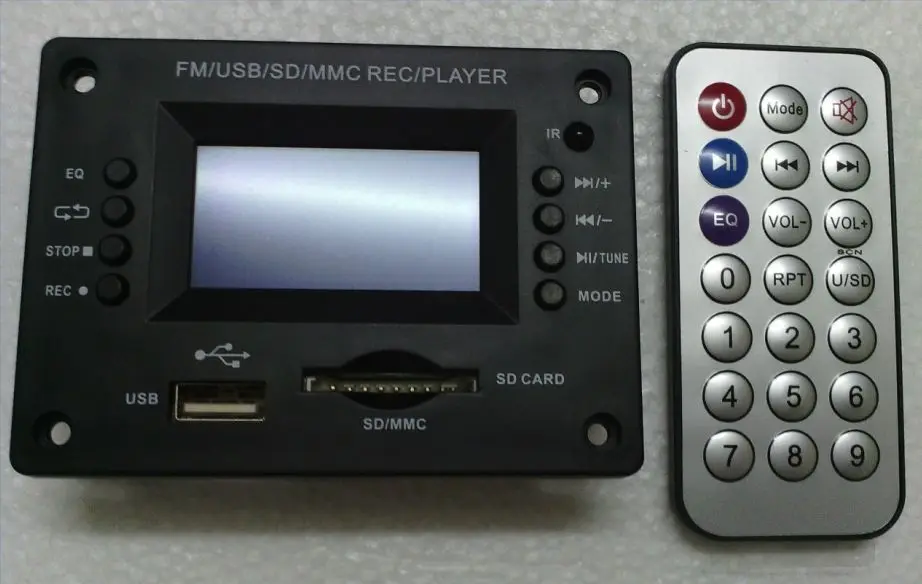 С Bluetooth mp3 дисплеем декодер плата USB MMC REC FM DC12V u диск SD карта плеер плата|board usb|board