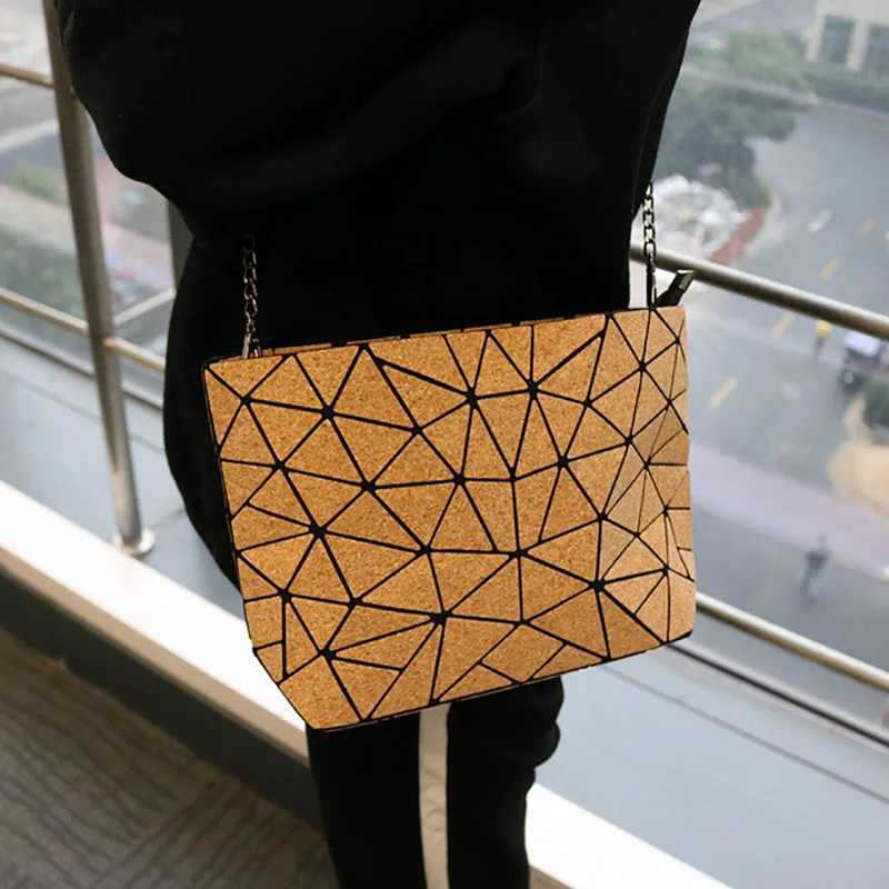 KAOGE Vegan Natural cork chain bag for women 2019 Handbag female luxury hand bags shoulder crossbody bags for women designer bao
