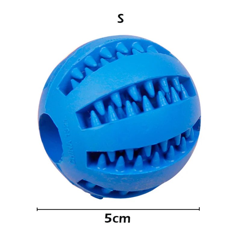 Pet Rubber Chew Balls Dog Interactive Bite-Resistant Toys Puppy Durable Tooth Cleaning Elasticity Tool Dog Food Dispenser D16