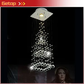

Best Price Creative Pyramid Crystal Light Bedroom Restaurant Lamp LED Hanging Wire Crystal Lamp Ceiling Lights Free Shipping
