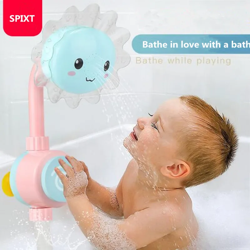Забавный Подсолнух детский смеситель для душа носик Детские слив ванны дети играть плавание ванная комната Игрушки Летние игрушки для купания