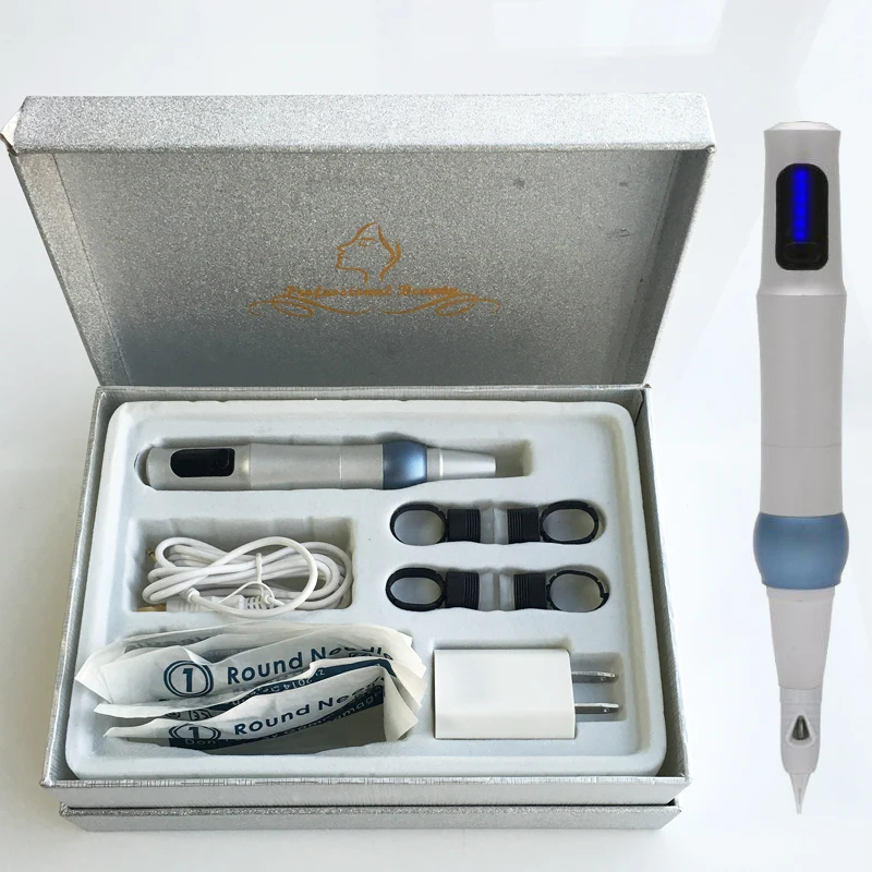 

1 Set LED Semi Permanent Eyebrow and Lip Munsu Beauty Makeup Machine Kit With LED Tattoo Gun and Liberty Needles Free Shipping