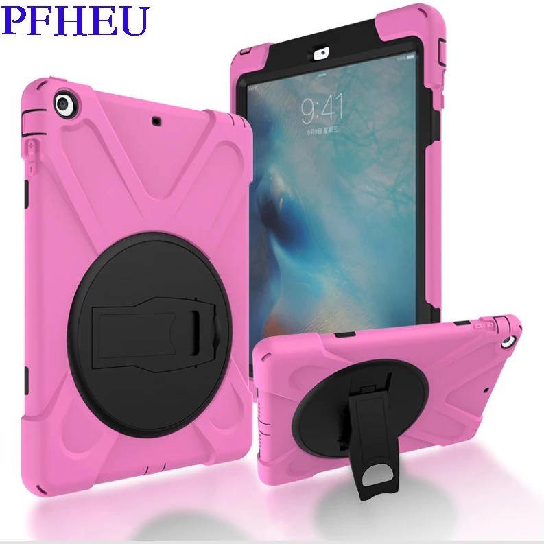

PFHEU Tablet Case For Apple iPad Air A1474 A1475 A1476 Heavy Duty Shockproof Hybrid Rubber Rugged Hard Protective Cover Case