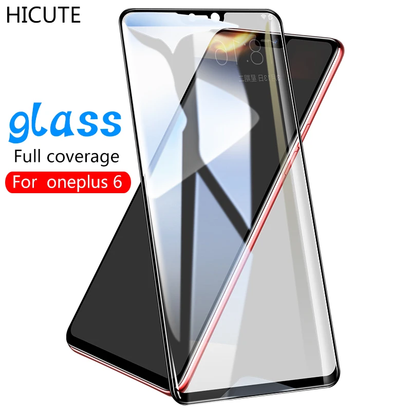 

HICUTE 2.5D 9H HD oneplus 6 glass full coverage glass for oneplus 6 tempered glass for oneplus 6 screen protector glass film