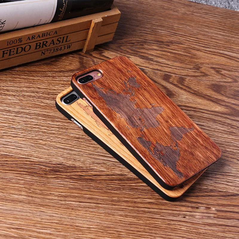 Новинка деревянный чехол для телефона SE 5S 6S 7 8 Plus скульптура из массива дерева