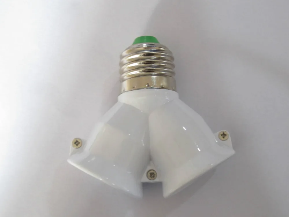 2 в 1 держатель лампы двойной 2X E27 Цоколь удлинитель сплиттер разъем галогенный светильник медный контактный адаптер