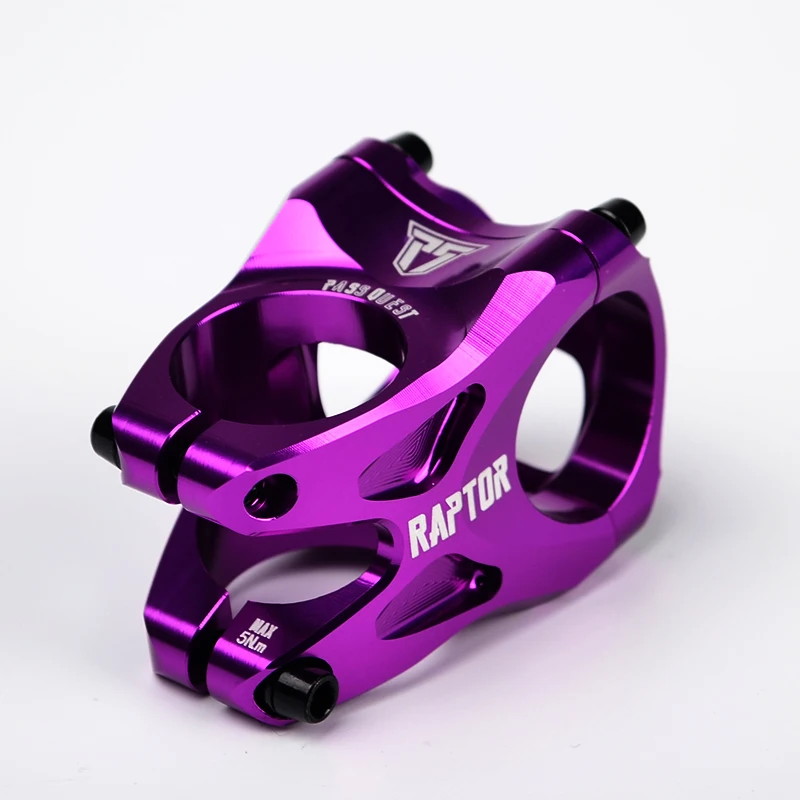 purple mountain bike stem