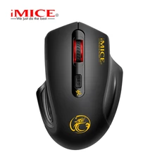 IMice 2,4 ГГц Беспроводная мышь Slient 4 кнопки компьютерная игровая 1600 dpi встроенный аккумулятор с компьютерными мышами для ПК ноутбука