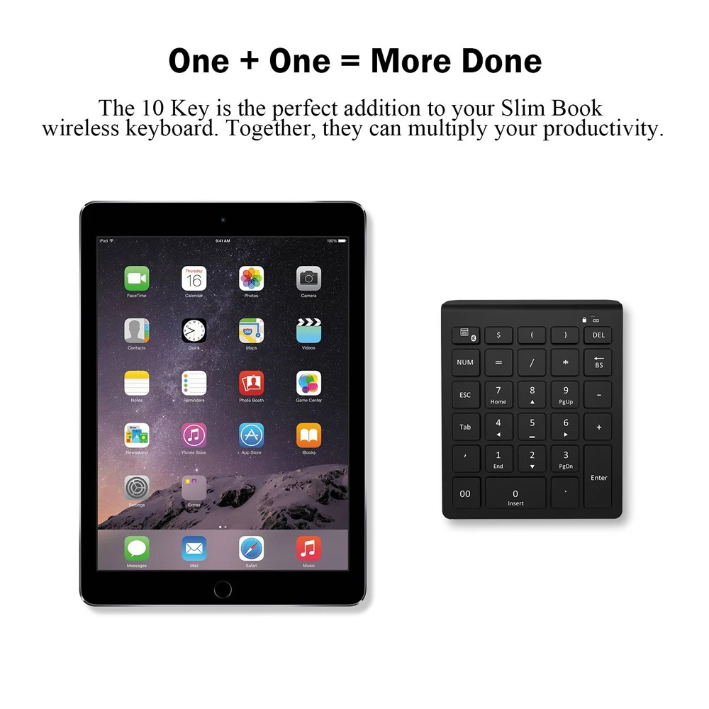 AVATTO ультра тонкий 28 клавиш Bluetooth цифровая клавиатура номер Pad с ножничным переключателем мини цифровая клавиатура для ПК Surface Pro Tablet