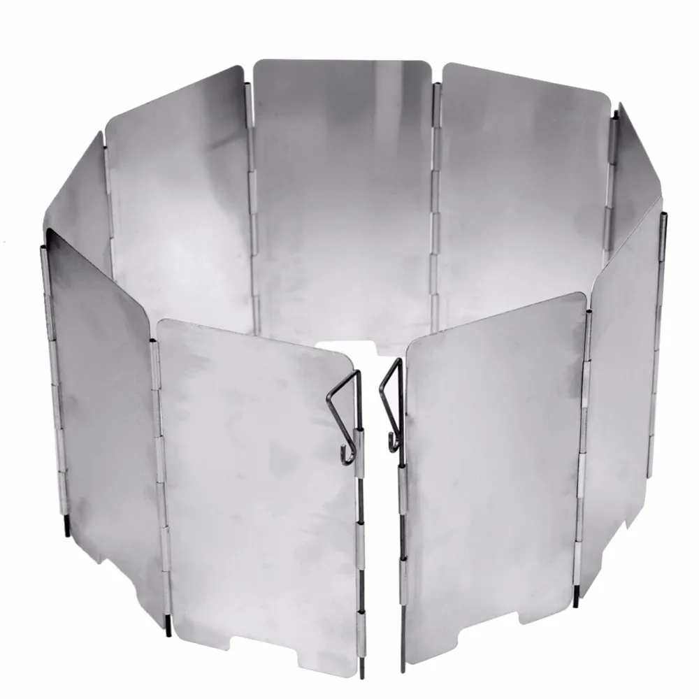 Strong Durable 9 Plate Foldable Stove Wind Shield Outdoor Camping Cooking Gas Stove Wind Screen Strong Durable 9 Plate Foldable Stove Wind Shield Outdoor Camping Cooking Gas Stove Wind Screen