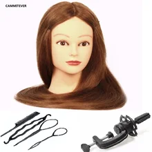 Cammitever profissional estilo cabeça 20 polegada loira cabelo manequim salão de beleza perucas formação mulher manequim hairstyle cosmetologia