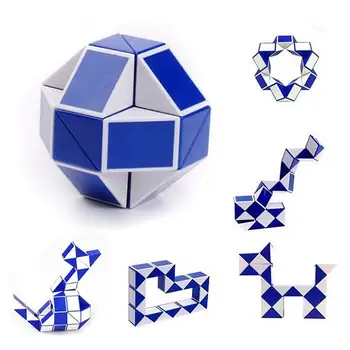 

Snake Magic Ruler Puzzle, Twisty Toy collection, Brain Teaser Toys, Color Random Folding Educational Toy for kids Magic Cube