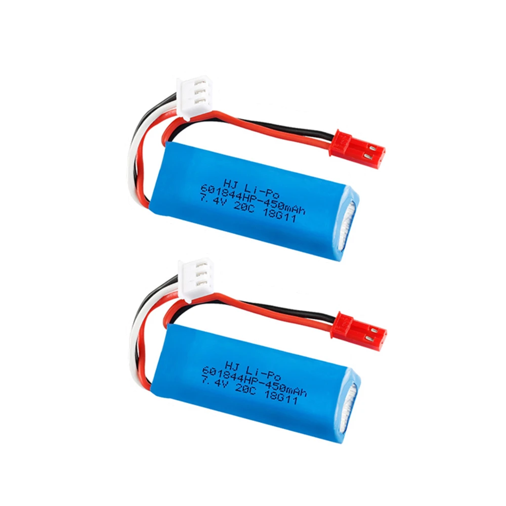 7.4V 450mAh 20C Lipo Battery for WLtoys K969 K979 K989 K999 P929 P939 RC Car Parts 2s 7.4v Battery 2pcs/lots