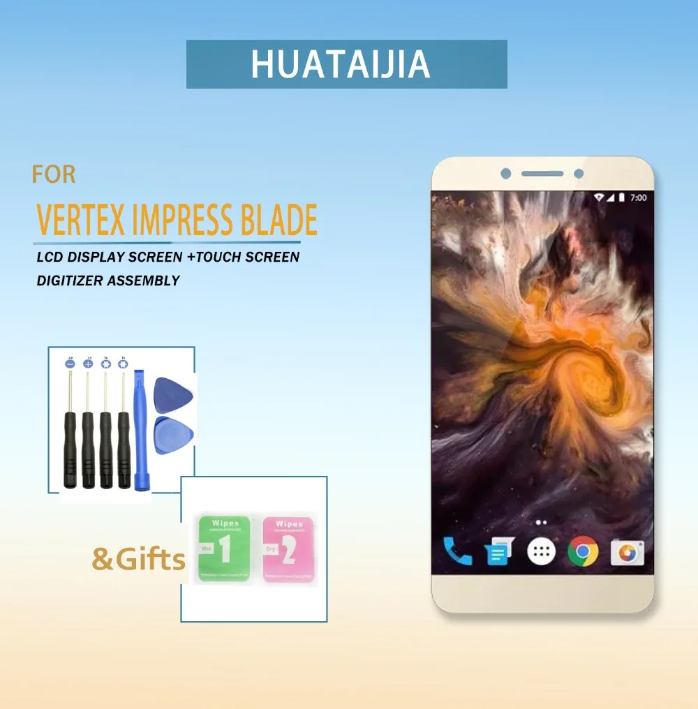 Pаспродажа 5,5 дюймов 1080*1920 ЖК дисплей сенсорный экран для Vertex Impress Blade дигитайзер сборка Замена