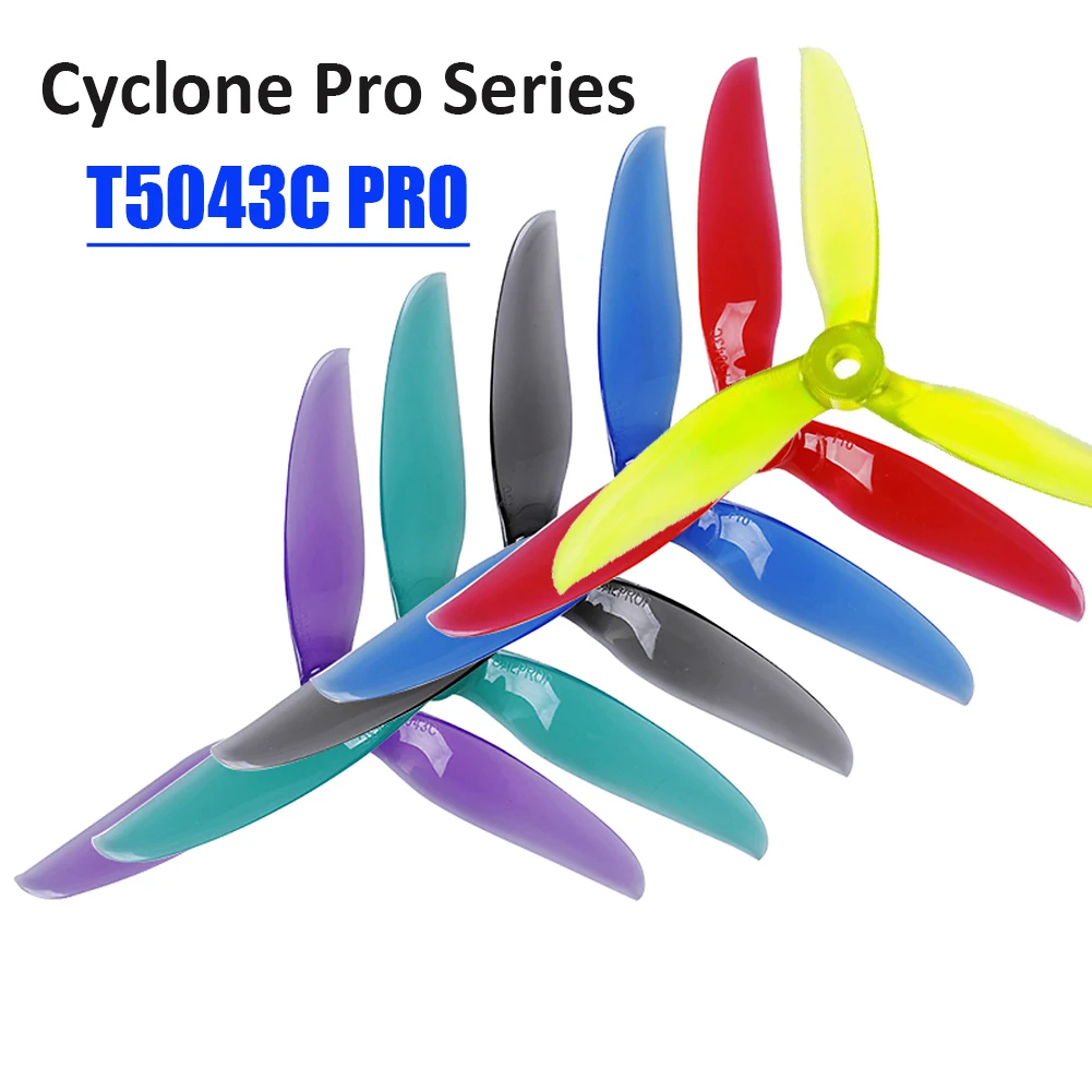 

24pcs DALPROP CYCLONE T5043C Pro Propeller 5 inches 5x4.3x3 3-blade POPO Propeller CW CCW for RC Drone FPV Racing