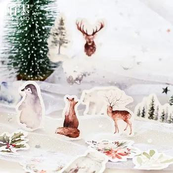 

46 Pcs/box Ice snow forest paper sticker DIY decoration stickers diary photo album scrapbooking planner label stickers