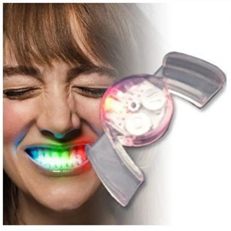 10 Pcs Colorful Flashing LED Party Glowing Tooth Toy Flash Light Mouth
