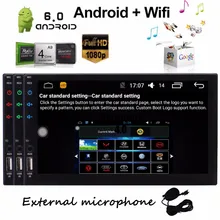 Android 6.0 Car Stereo Video Player 2 Din In Dash Car Radio Touch Screen GPS Navigator Bluetooth Built-In WIFI GPS Navigation