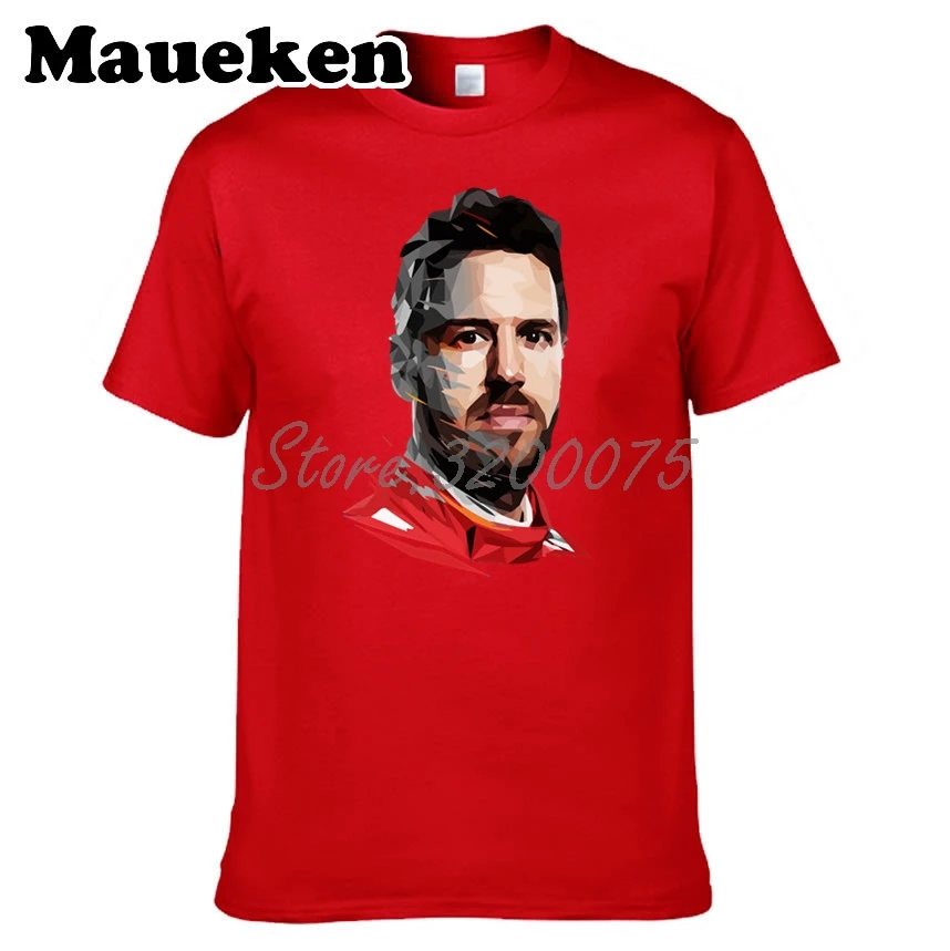 Мужская футболка Sebastian Vettel 5 four time Formula World Champion одежда с круглым вырезом W19032702|t shirt
