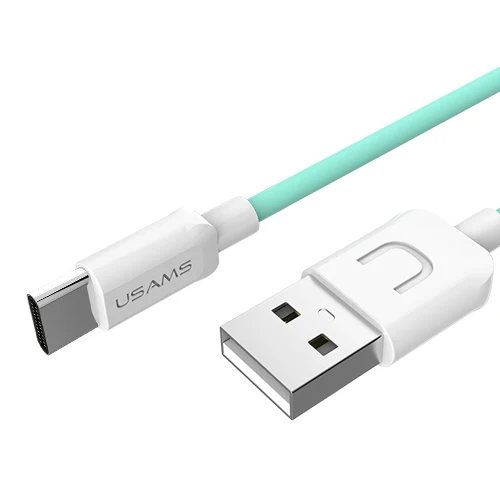 5 шт./лот USAMS Тип USB c Тип кабеля-C кабель для Samsung gaxaly S8 плюс Huawei Xiaomi mi6 MI5 OnePlus 5 USB-C Зарядное устройство кабель - Цвет: Green