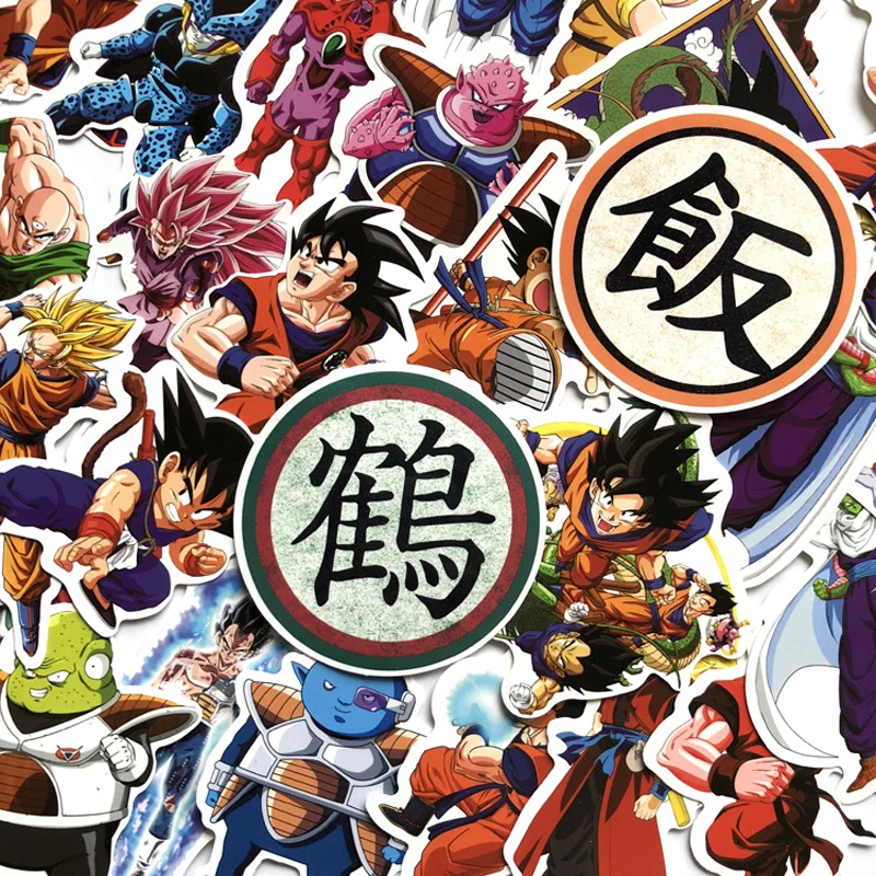 100pcs Seven Dragon Ball Cartoon Anime Luggage Stickers Waterproof Notebook Car Body Skateboard Laptop Stationery Anime Stickers 100pcs Seven Dragon Ball Cartoon Anime Luggage Stickers Waterproof Notebook Car Body Skateboard Laptop Stationery Anime Stickers