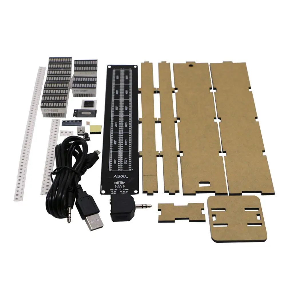 Nível de Exibição de Volume Medidor de Espectro de Música Eletrônico Faça Você Mesmo Kits 2.0 Canais 60-segmento Volume Profissional Table1pc As60 Led vu - Image 2