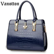 2016 new arrival women’s fashion PU leather alligator pattern handbags women casual solid shoulder bag ladies crossbody bag