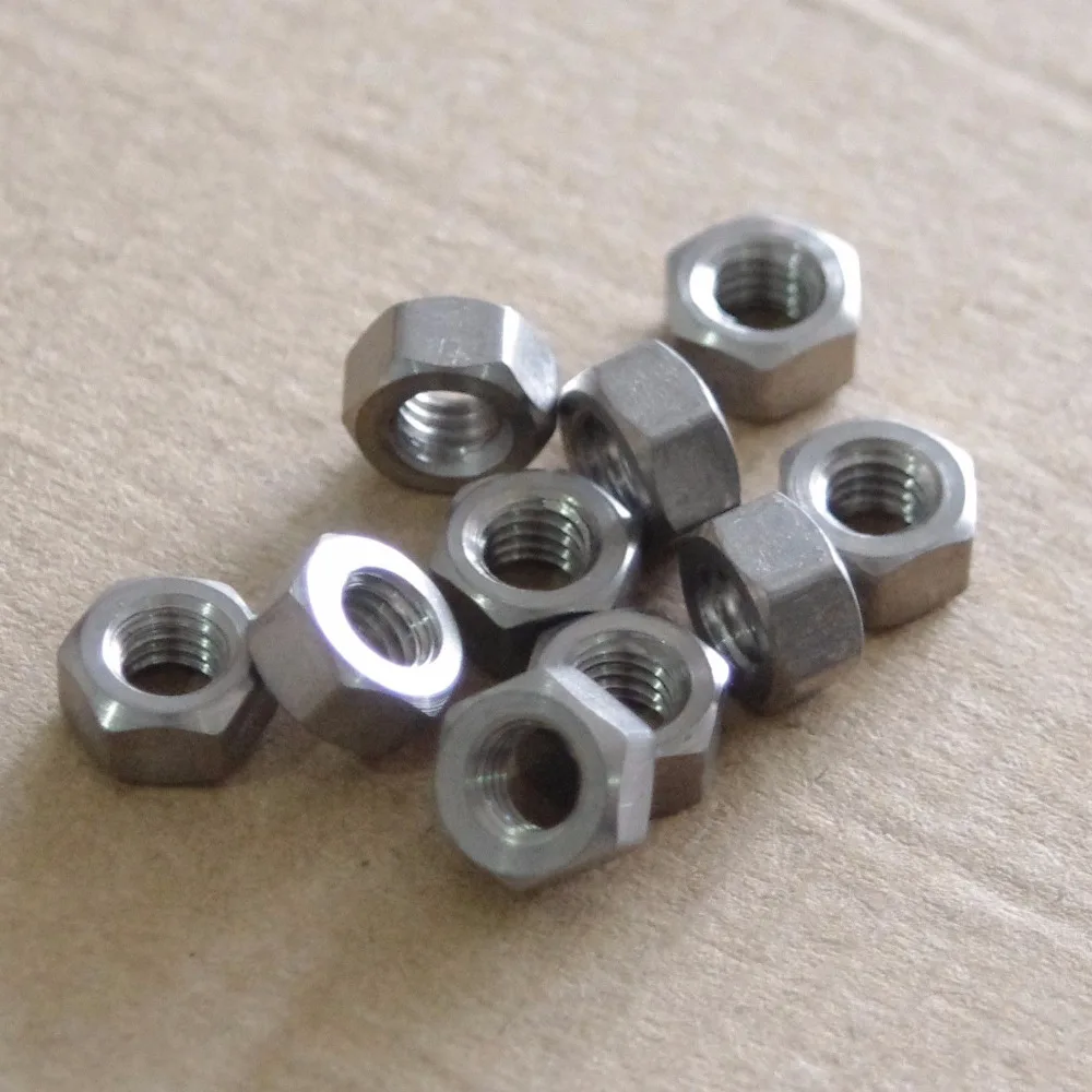 

Ti 6AL/4V Titanium GR5 M3/M4/M5/M6/M8 Hexagon Hex Nuts Cycling Bike Fasteners