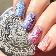 BORN PRETTY Nail Art Stamp Template Arabesque Geometry Arrow Full Lace Flower Design Image Nail Stamping