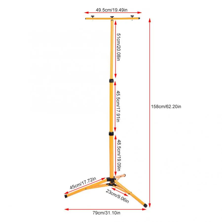 Телескопическая две головы штатив-Трипод стойка для Светодиодный прожектор на строительной площадке рабочий светильник освещение LED подсветка легкий штатив Стенд