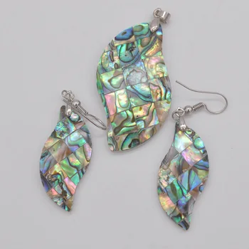 

New Zealand Abalone Shell Pendant Earrings Set Fashion Jewelry S111