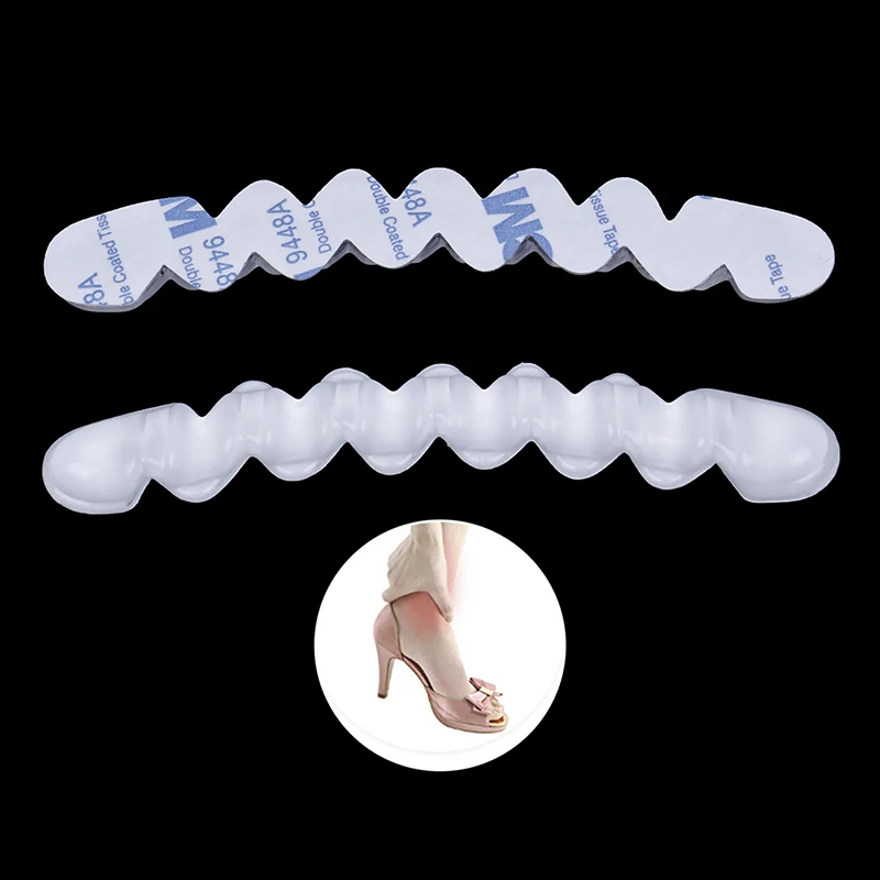 1Pair High Heel Shoe Sticker Cushion Pad Women Foot Hind Care Self-adhesive Gel Non-slip Anti-wear Silicone Foot Patch