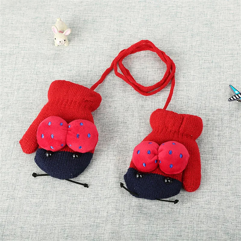 Cute Infant Baby Gloves Mittens Cotton Soft Knitting Warm Kids Gloves Thicken Hot Girls Boys Of Winter Warm Gloves  (4)
