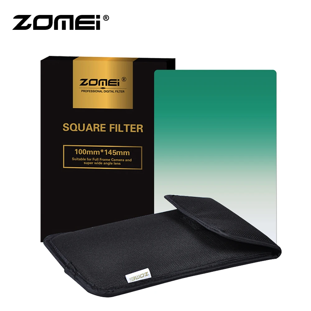 Zomei 150*100 мм квадратный Градуированный зеленый фильтр нейтральной плотности Градуированный цвет зеленый ND фильтр для Cokin Z-Pro