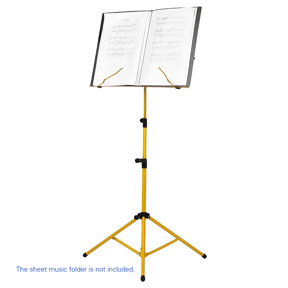Складная музыкальная листовая подставка для штатива металлическая Музыкальная подставка держатель с водонепроницаемой сумкой для переноски 5 цветов Запчасти и аксессуары для гитары