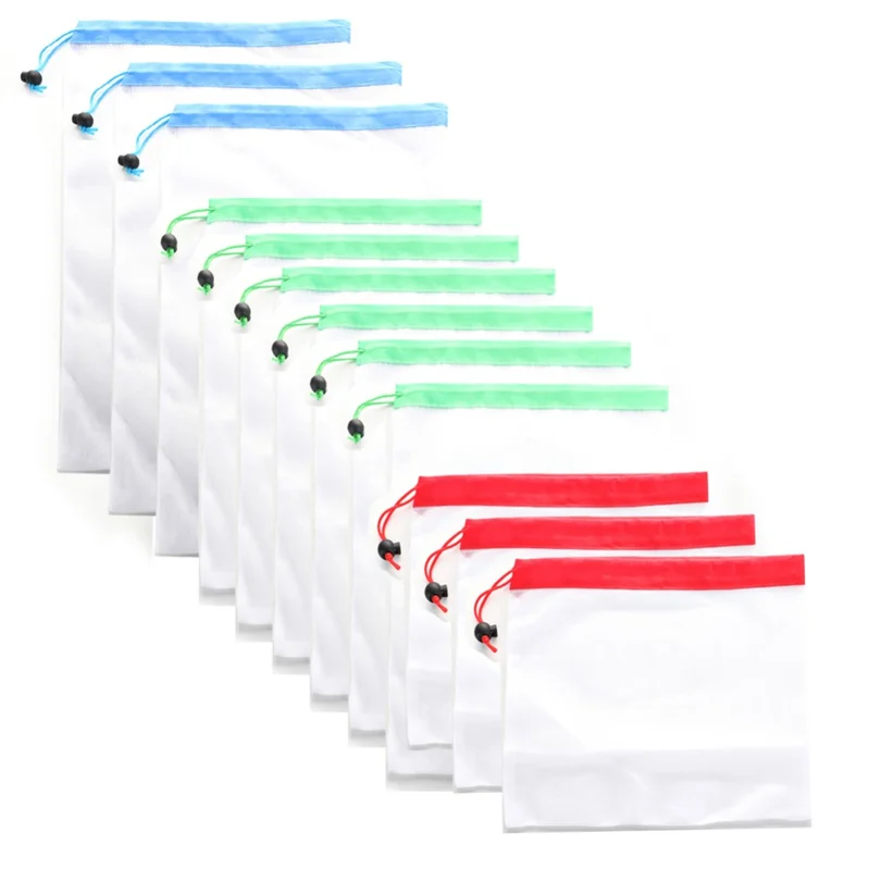 

1pc Fruit Polyester Mesh Bag Shopping Storage Vegetable Toys Sundries Reusable Mesh Friendly Produce Bags Washable Eco Bags