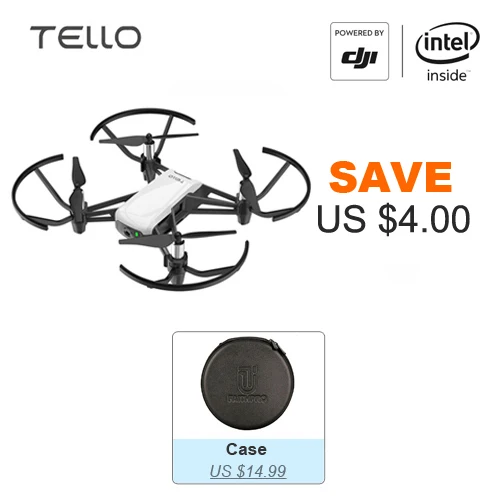 Дрон с камерой DJI Tello 5 Мп фото, электронная стабилизация изображения Ryze Tello с 720P HD Трансмиссия квадрокоптера FVR вертолет - Цвет: Tello Case