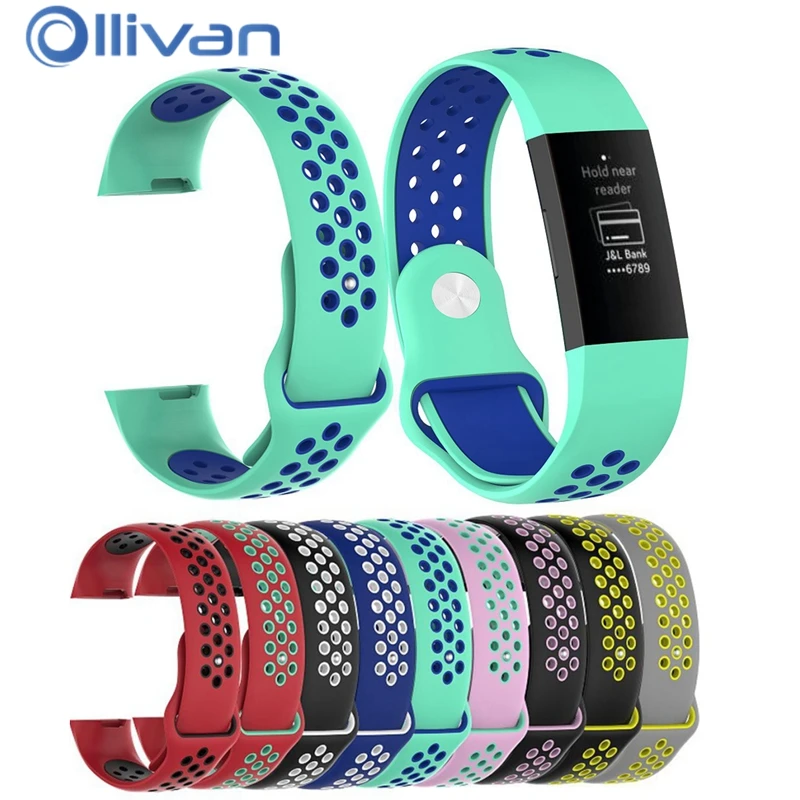 

Colorful Band for Fitbit Charge 3 Sport Silicone Band wrist Strap Fit bit Charge 2 Bracelet Smart Wristband Smart Accessories