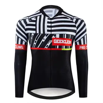 

Geeklion 2019 New Breathable Long Sleeves Cycling Jersey Men's Pro Team Cycling Maillot Bike Jersey