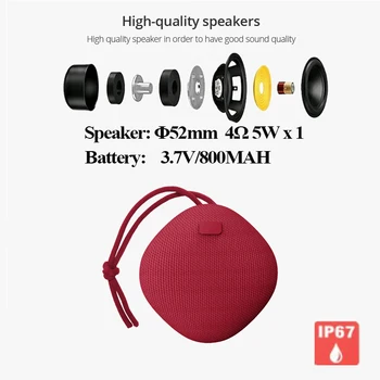 

5W Bluetooth Speaker Portable Speaker Subwoofer Soundbar boombox Support Waterproof IPX7 Full Range for speaker computer
