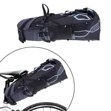 Large capacity 3-10L Bicycle Saddle Bag Bike Tail Seat Waterproof Cycling Storage Bags Heavy Load Bicycle Rear Pack 63*28*14cm