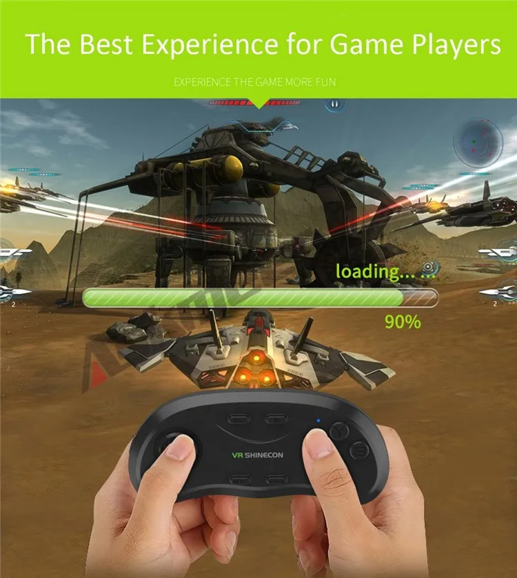 New Original VR Shinecon Bluetooth Remote Controller Wireless Gamepads Mouse Selfie Shutter 3D Game for Smartphone Tablet TV BOX (2)