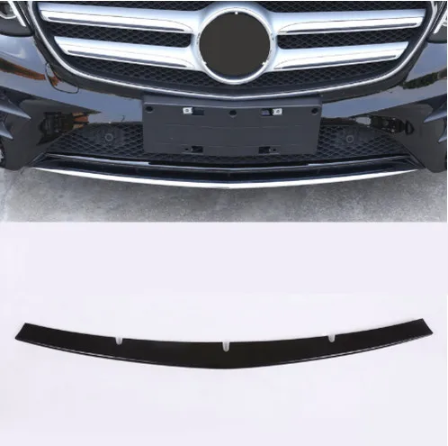 ABS пластик Передняя Нижняя решетка решетки Накладка для Mercedes Benz W213 E класс автомобильные аксессуары - Название цвета: Черный
