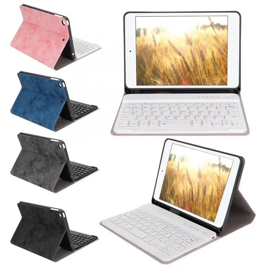SK-M05 кожа Touch PU+ ТПУ кожаный протектор клавиатуры с подставка для ручки для ipad Mini4/5