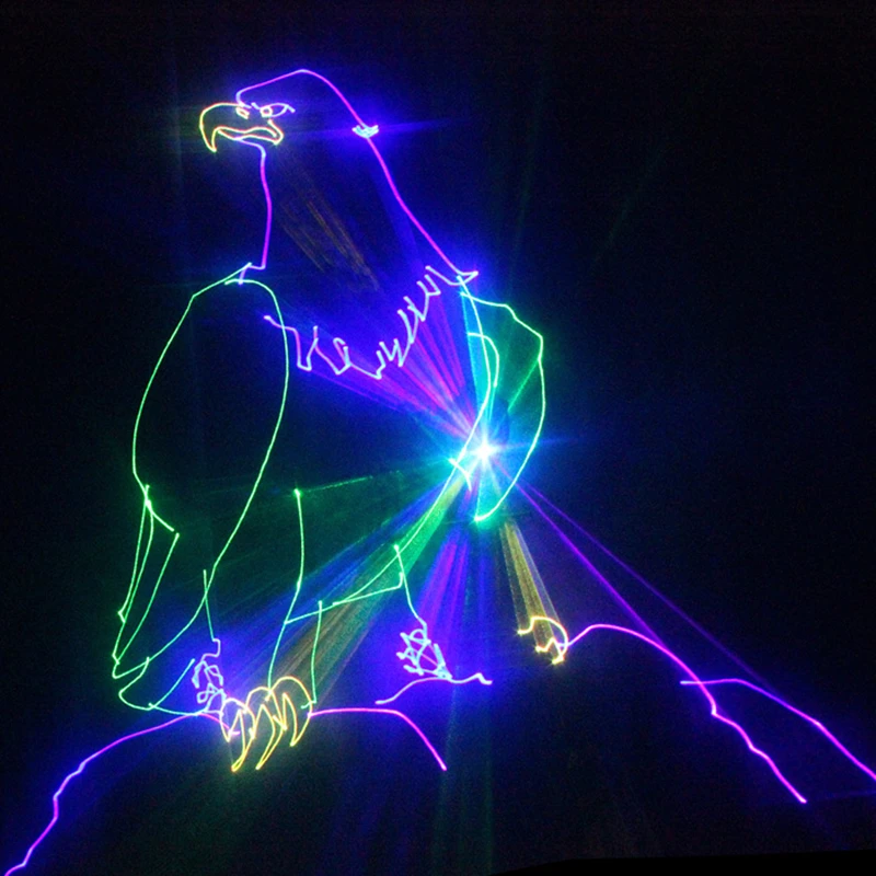 Prol 1 Вт RGB Полноцветный работающий через протокол DMX sd-карта программа анимация сканирование проектор лазерные огни DJ Дискотека вечерние лучи шоу сценическое освещение FB-1W